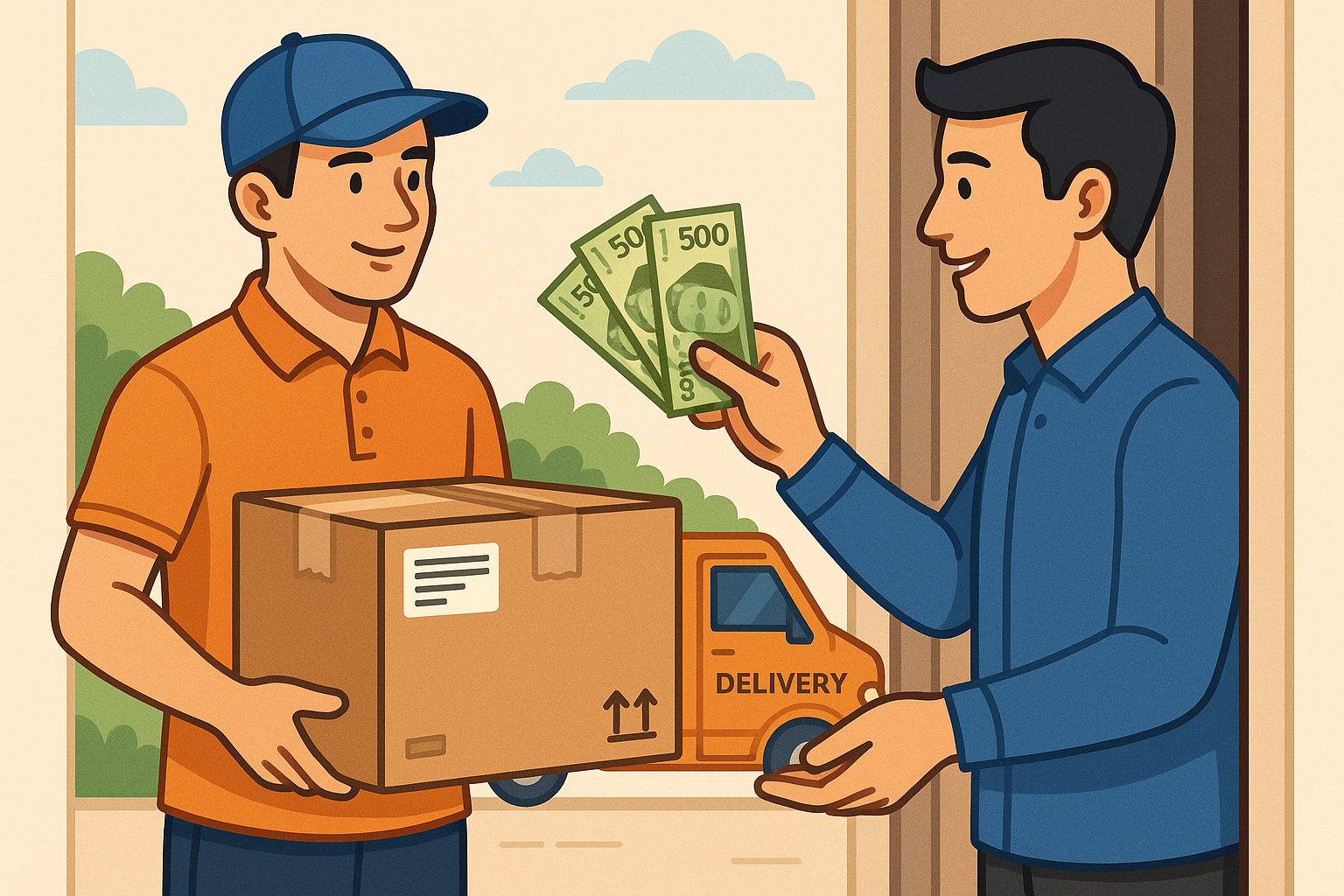 image of cash on delivery